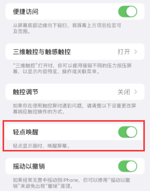 殷都苹果授权维修站分享iPhone轻点无法唤醒怎么办 