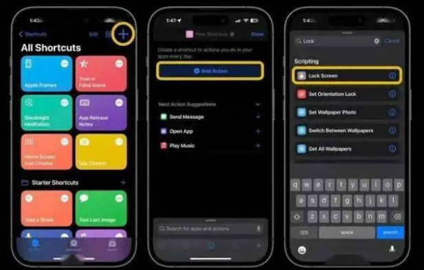 殷都苹果14锁屏维修店分享iPhone14升级iOS16.4后如何创建锁屏快捷方式 