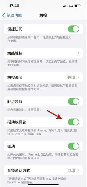 殷都苹果手机维修分享iPhone手机如何设置摇一摇删除文字 